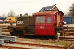 DSB Køf II 285 abgestellt im Bhf Padborg st.