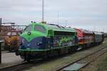 Altmark-Rail MY 1155 (NoHAB 2606/1965) + MY 1131 (NoHAB 2372/1957) mit Begleitwagen Pattburg/Padborg CFL 05.03.2022